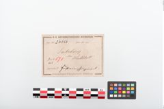 Etiketten zu Bronzefußreif (NHMW-PRAE-024244)